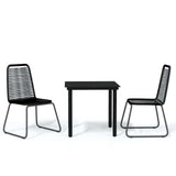 Vidaxl 3-delige tuinset zwart