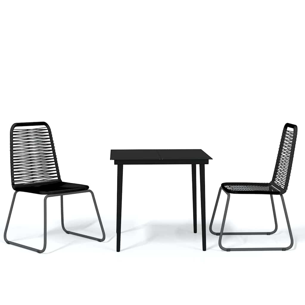 Vidaxl 3-delige tuinset zwart