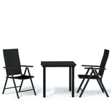 Vidaxl 3-delige tuinset zwart