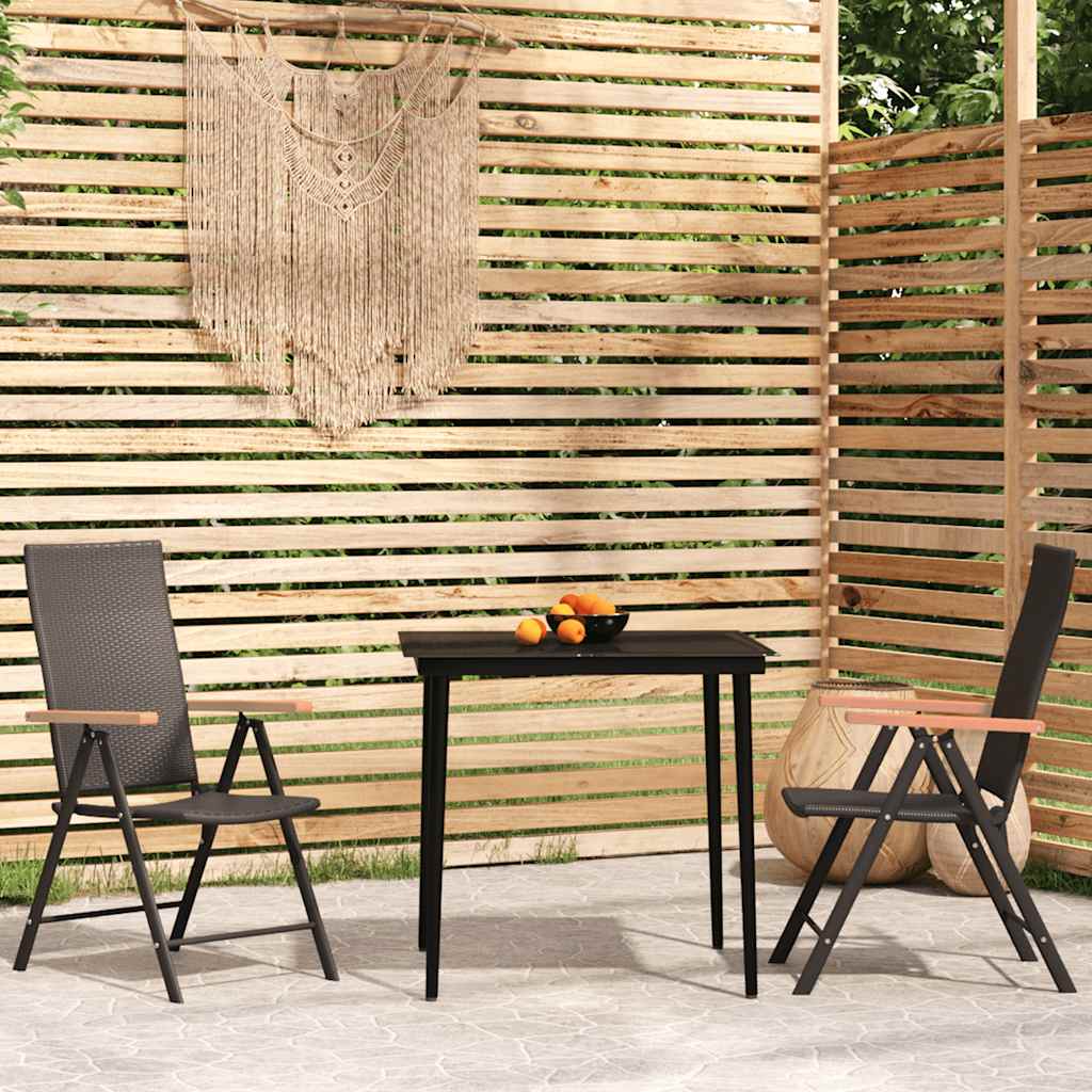 Vidaxl 3-delige tuinset zwart