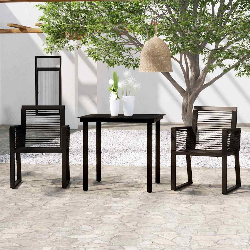 Vidaxl 3-delige tuinset zwart