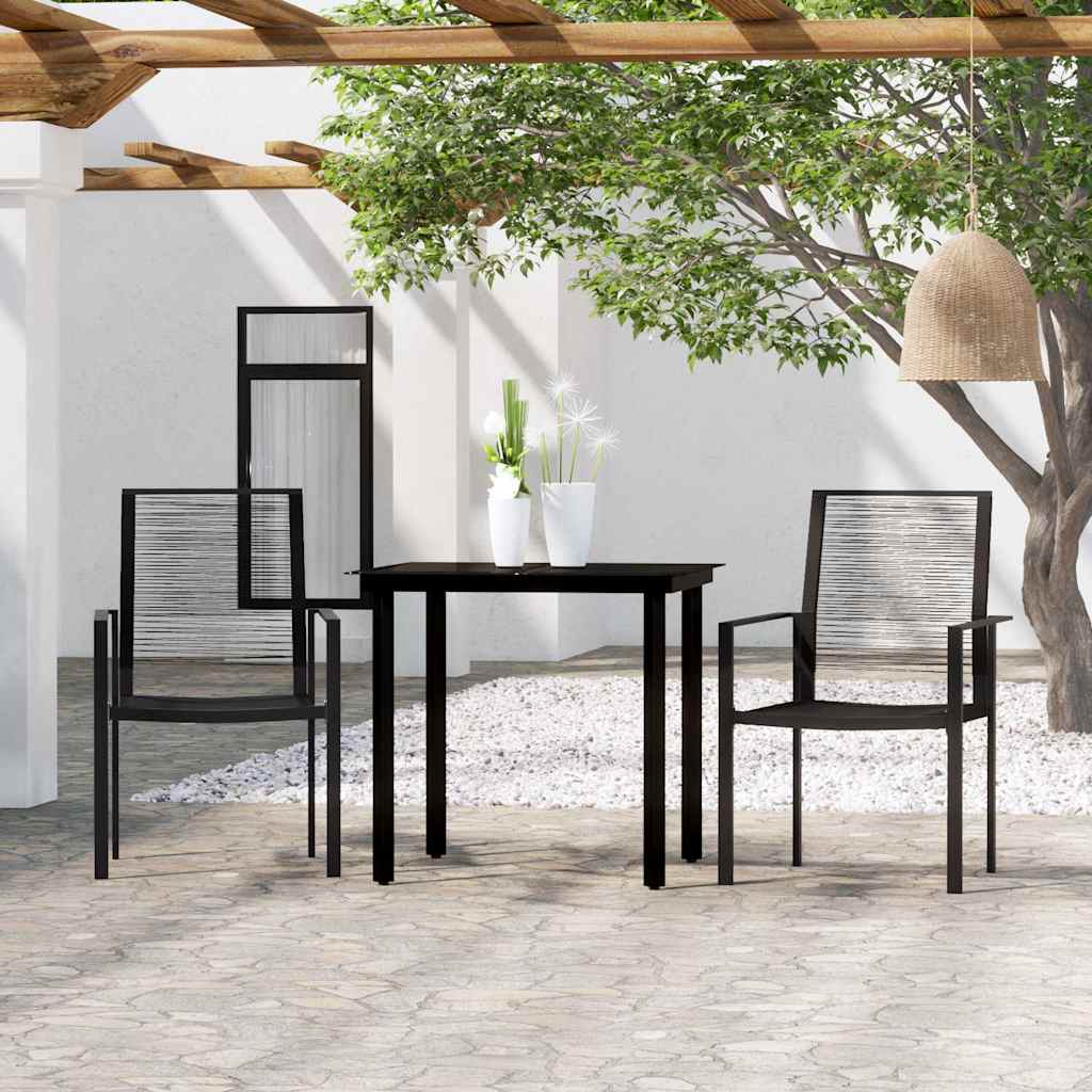 Vidaxl 3-delige tuinset zwart