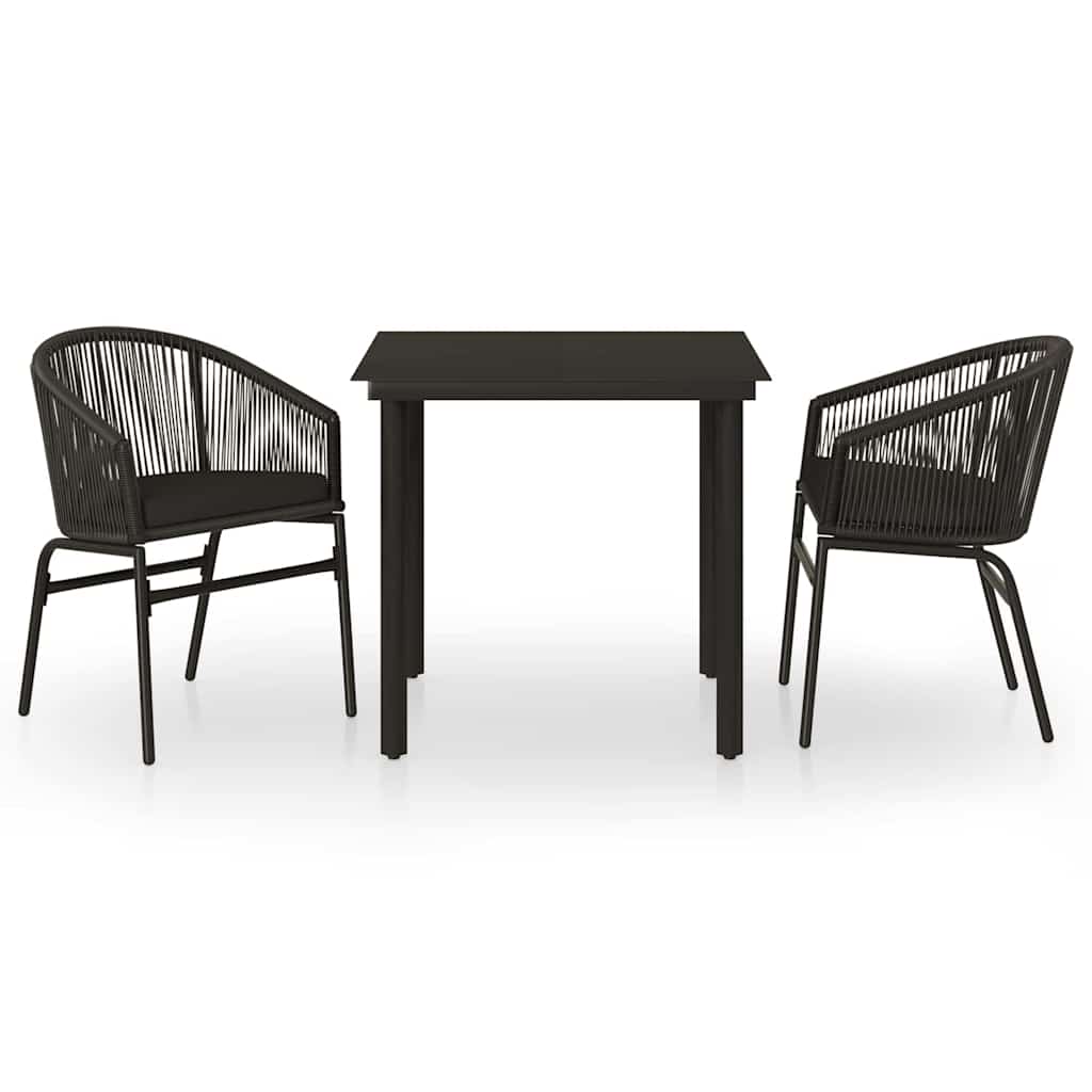 Vidaxl 3-delige tuinset zwart