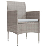 Vidaxl 3-delige tuinset met kussens beige en zwart