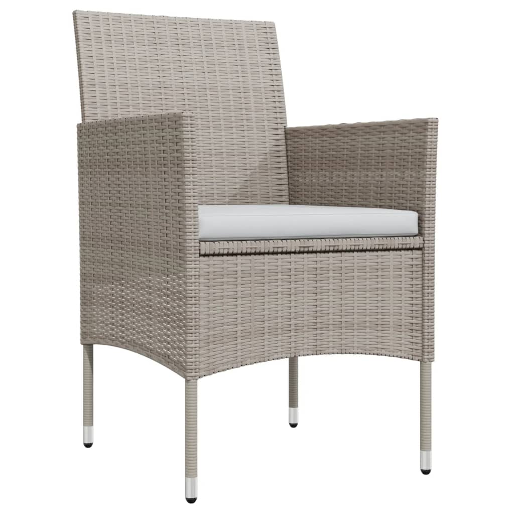 Vidaxl 3-delige tuinset met kussens beige en zwart