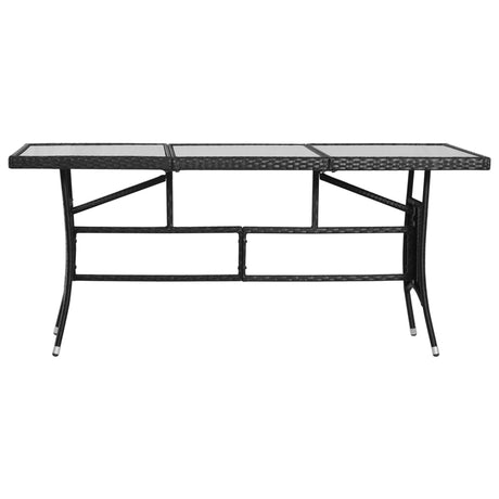 Vidaxl tuintafel 170x80x74 cm poly rattan zwart
