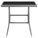 Vidaxl tuintafel 80x80x74 cm poly rattan grijs