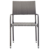 Vidaxl tuinstoelen 2 st stapelbaar poly rattan grijs