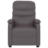 Vidaxl fauteuil verstelbaar kunstleer grijs