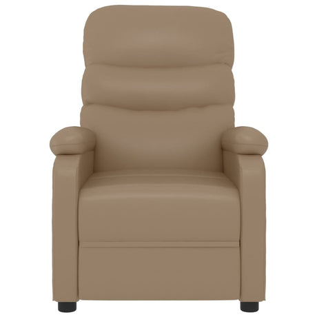Vidaxl fauteuil verstelbaar kunstleer cappuccinokleurig