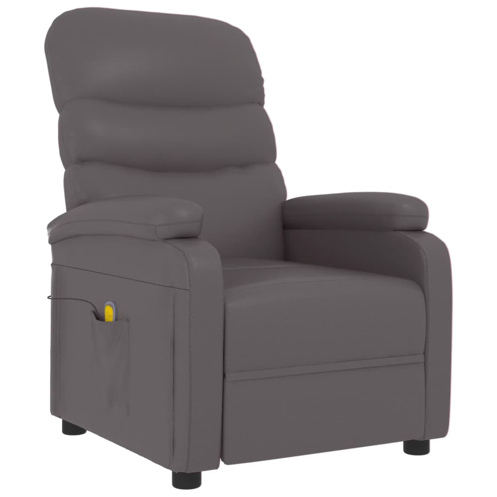 Vidaxl massagestoel kunstleer grijs
