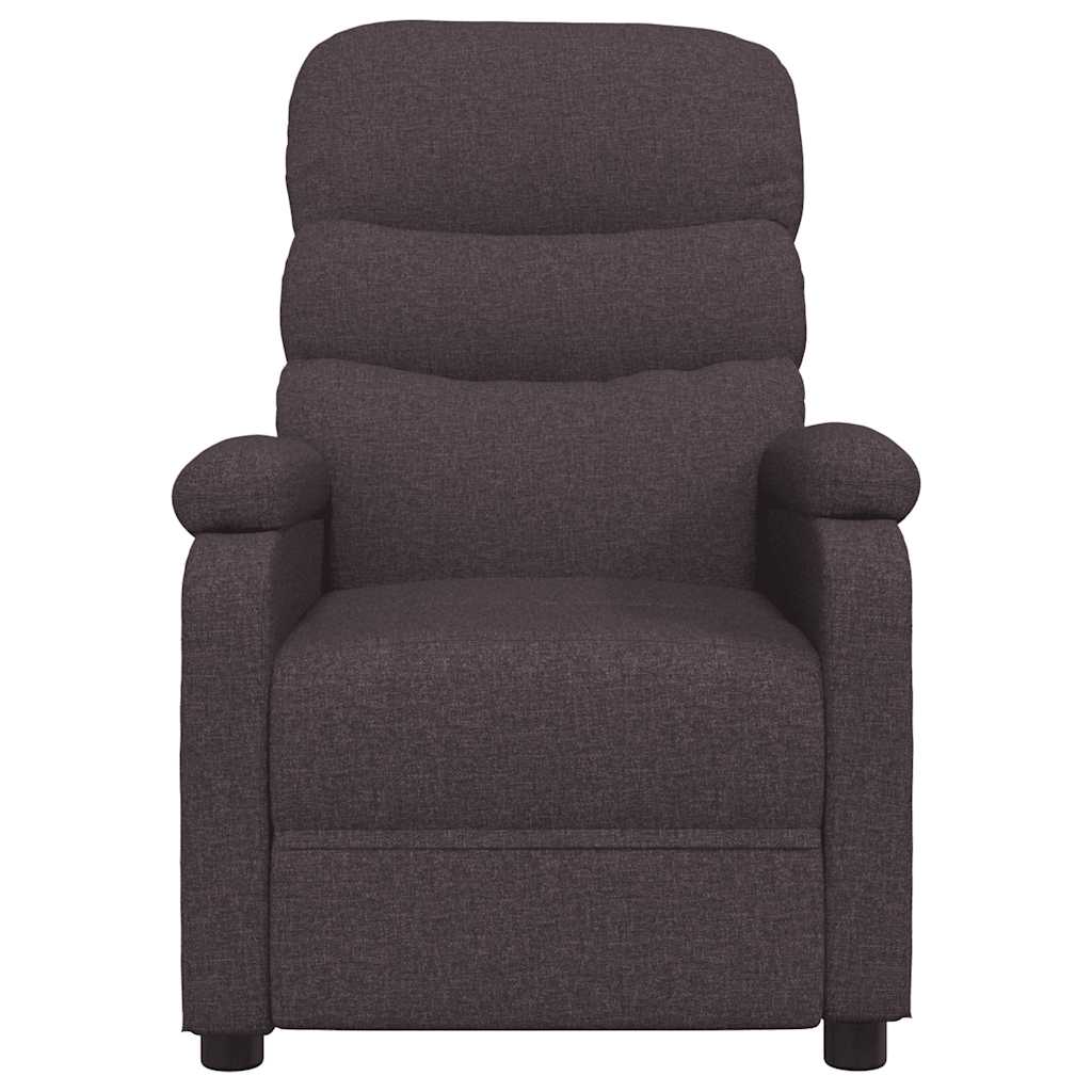 Vidaxl fauteuil verstelbaar stof donkerbruin