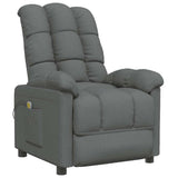 Vidaxl massagestoel stof donkergrijs