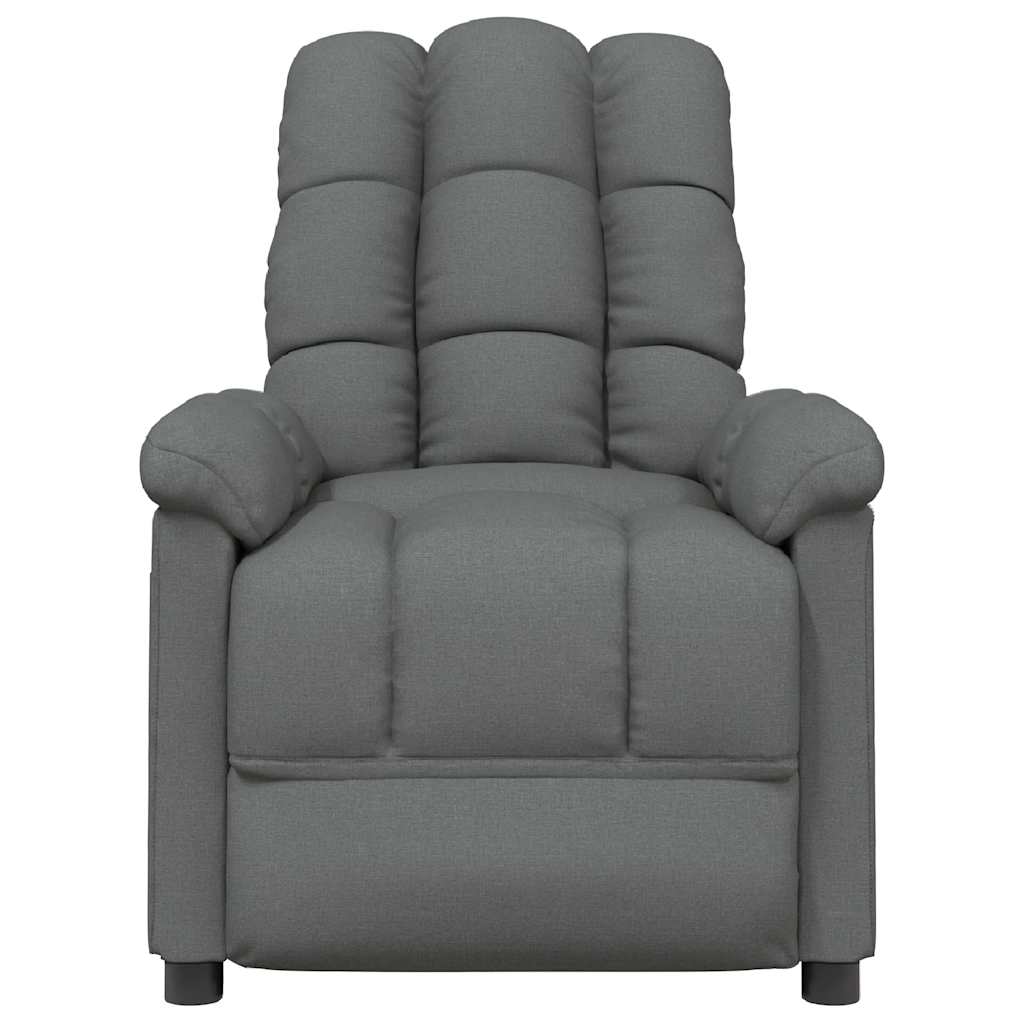 Vidaxl massagestoel stof donkergrijs
