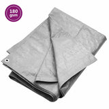 Vidaxl dekzeil 180 g m² 8x8 m hdpe grijs