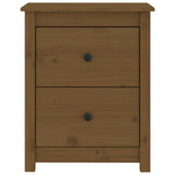 Vidaxl nachtkastje 50x35x61,5 cm massief grenenhout honingbruin