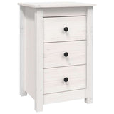 Vidaxl nachtkastje 40x35x61,5 cm massief grenenhout wit