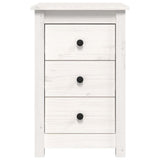 Vidaxl nachtkastje 40x35x61,5 cm massief grenenhout wit