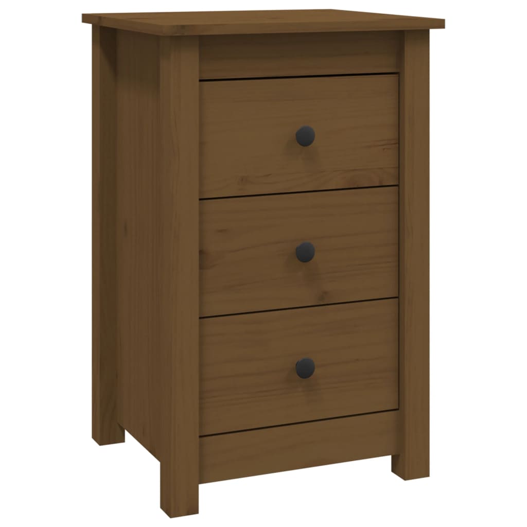 Vidaxl nachtkastjes 2 st 40x35x61,5 cm massief grenenhout honingbruin