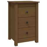 Vidaxl nachtkastjes 2 st 40x35x61,5 cm massief grenenhout honingbruin