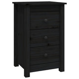 Vidaxl nachtkastjes 2 st 40x35x61,5 cm massief grenenhout zwart