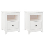 Vidaxl nachtkastjes 2 st 40x35x49 cm massief grenenhout wit