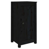 Vidaxl dressoirs 2 st 39x35x80 cm massief grenenhout zwart