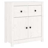 Vidaxl dressoir 70x35x80 cm massief grenenhout wit