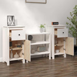 Vidaxl dressoirs 2 st 40x35x80 cm massief grenenhout wit