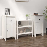 Vidaxl dressoirs 2 st 40x35x80 cm massief grenenhout wit