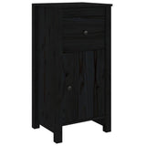 Vidaxl dressoir 40x35x80 cm massief grenenhout zwart
