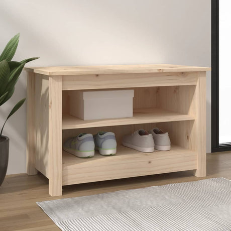 Vidaxl schoenenbank 70x38x45,5 cm massief grenenhout