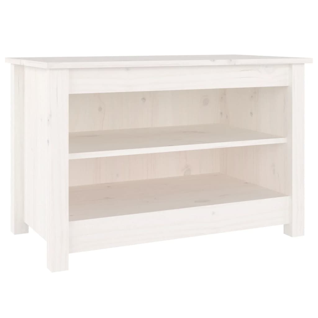 VidaXL Shoes Bank 70x38x45.5 cm Solid pine white