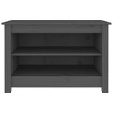 Vidaxl schoenenbank 70x38x45,5 cm massief grenenhout grijs