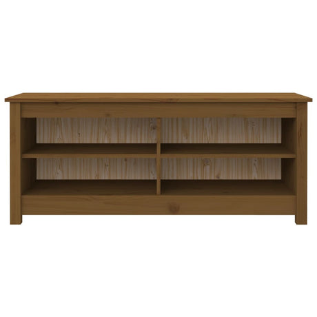 Vidaxl schoenenbank 110x38x45,5 cm massief grenenhout honingbruin