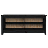 Vidaxl schoenenbank 110x38x45,5 cm massief grenenhout zwart