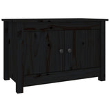 VidaXL Shoe cabinet 70x38x45.5 cm Solid pine black