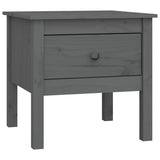 Vidaxl bijzettafels 2 st 50x50x49 cm massief grenenhout grijs