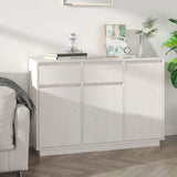 Vidaxl dressoir 110x34x75 cm massief grenenhout wit