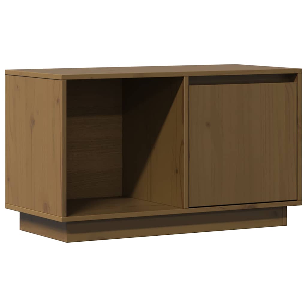 Vidaxl tv-meubel 74x35x44 cm massief grenenhout honingbruin