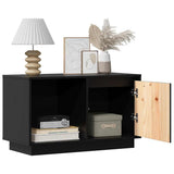 Vidaxl tv-meubel 74x35x44 cm massief grenenhout zwart