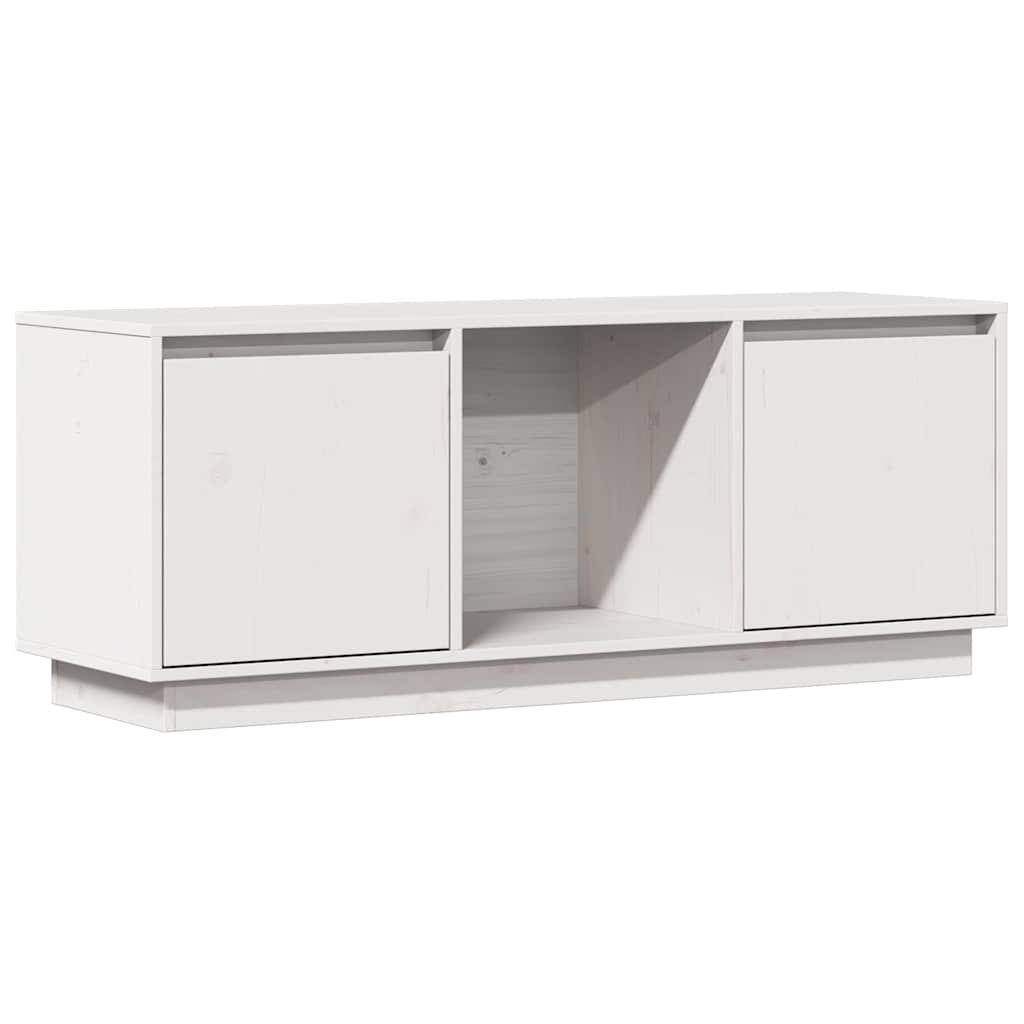 Vidaxl tv-meubel 110,5x35x44 cm massief grenenhout wit