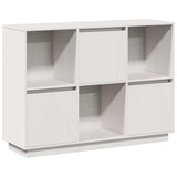 Vidaxl dressoir 110,5x35x80 cm massief grenenhout wit