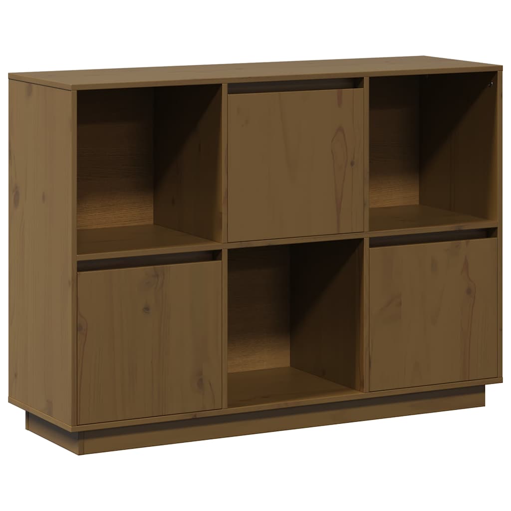 Vidaxl dressoir 110,5x35x80 cm massief grenenhout honingbruin