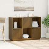 Vidaxl dressoir 110,5x35x80 cm massief grenenhout honingbruin