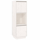 Vidaxl hoge kast 38x35x117 cm massief grenenhout wit