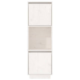 Vidaxl hoge kast 38x35x117 cm massief grenenhout wit