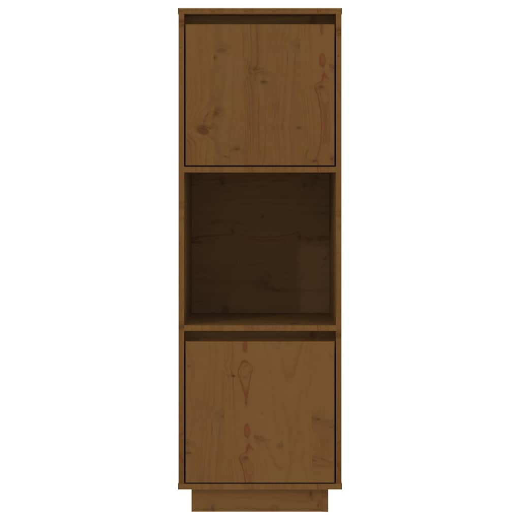 Vidaxl hoge kast 38x35x117 cm massief grenenhout honingbruin