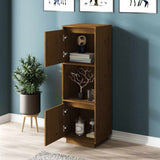 Vidaxl hoge kast 38x35x117 cm massief grenenhout honingbruin