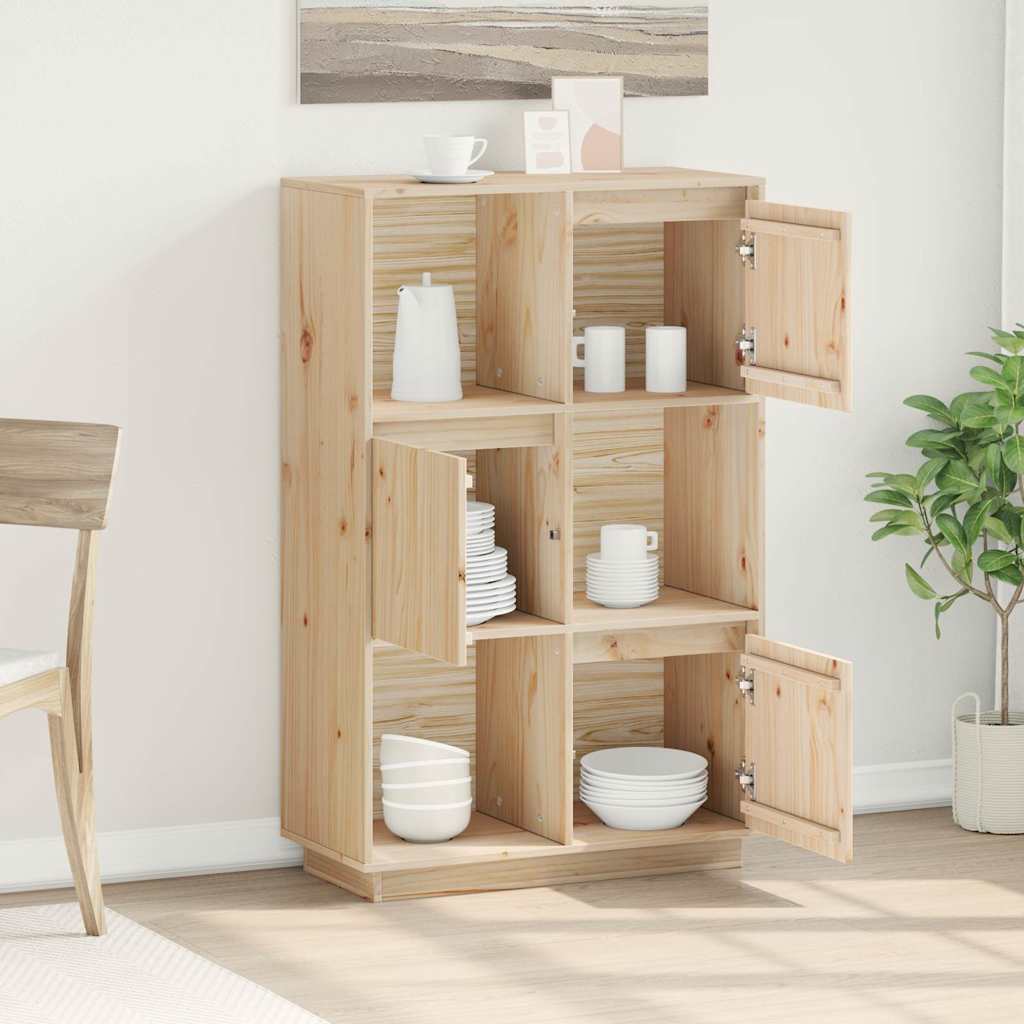 Vidaxl hoge kast 38x35x117 cm massief grenenhout